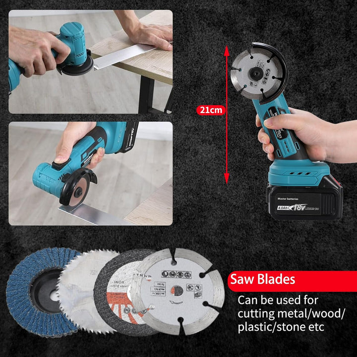 Bürstenloser Mini-Winkelschleifer für Makita 18 V Akku (nicht im Lieferumfang enthalten), schnurlose