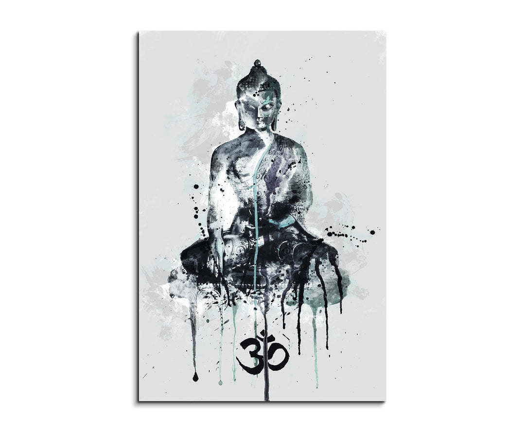 Paul Sinus Art Harmony 90x60cm Aquarell Art Wandbild auf Leinwand fertig gerahmt Original Unikat