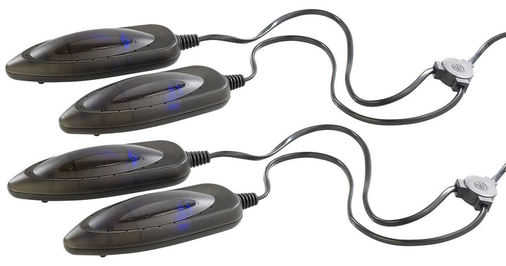 infactory Schuh-Wärmer: 2er-Set elektrische Schuhtrockner mit UV-Licht (UV Lichter Schuhe, Schuhwärm