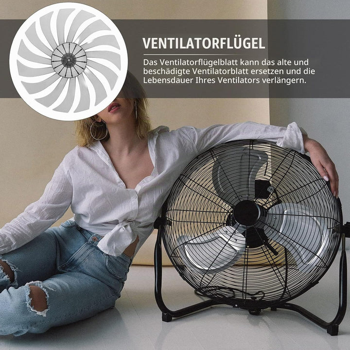 DOITOOL 14-Zoll-Lüfterblätter Ersatz Universelles Plastik 15 Blätter Lüfterblätter Elektrische Lüfte