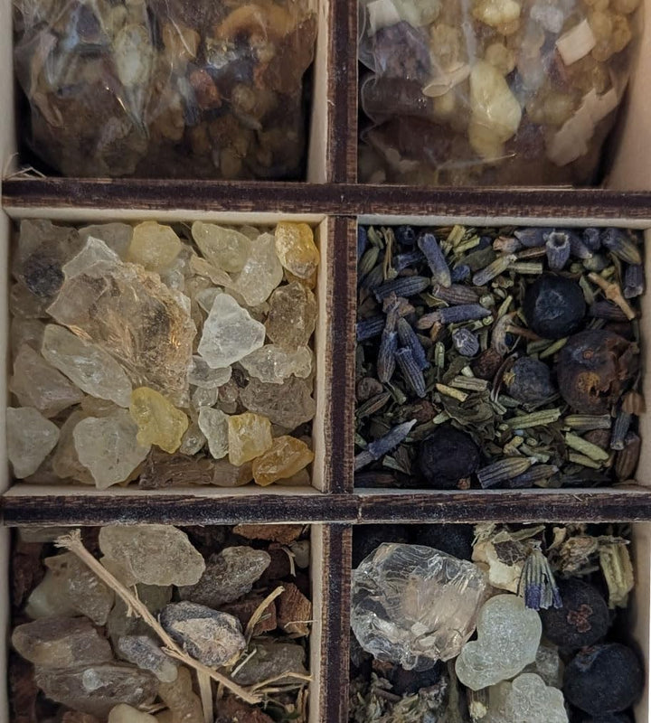 Räuchern Starter Set 12-tlg Zubehör für Anfänger, auch für Weihrauch geeignet + 7 cm Räucherschale +