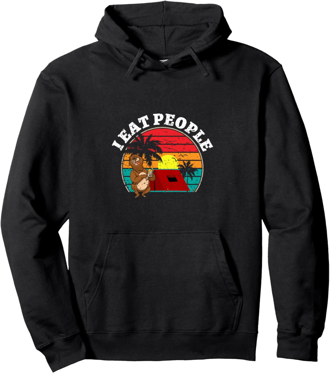 I eat people Wohnmobil Frau Campervan Campingplatz geboren Pullover Hoodie