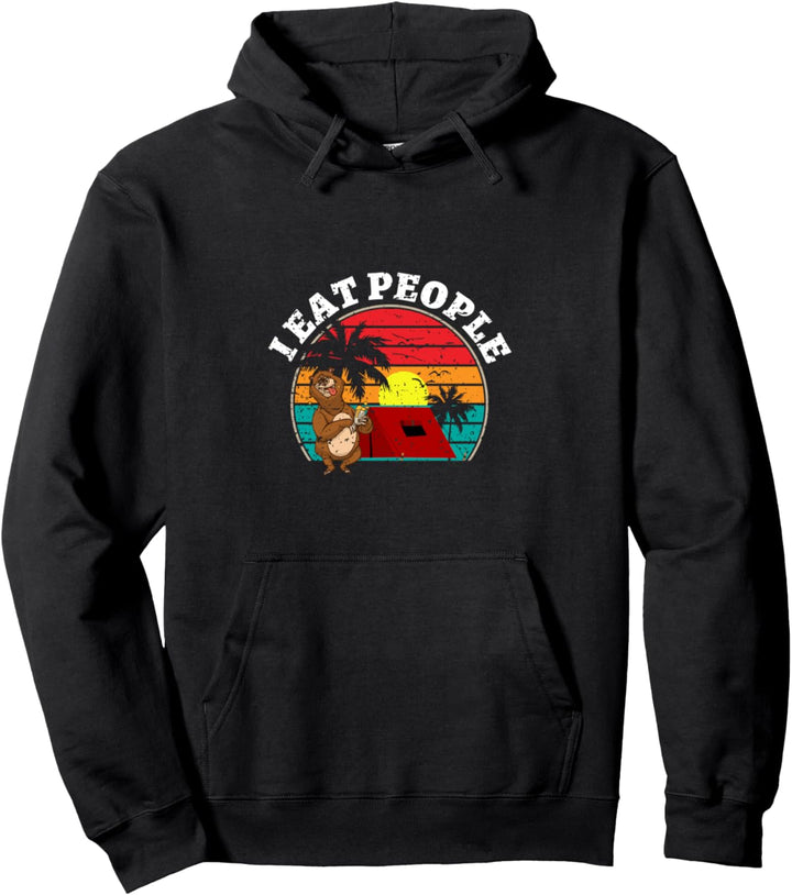 I eat people Wohnmobil Frau Campervan Campingplatz geboren Pullover Hoodie