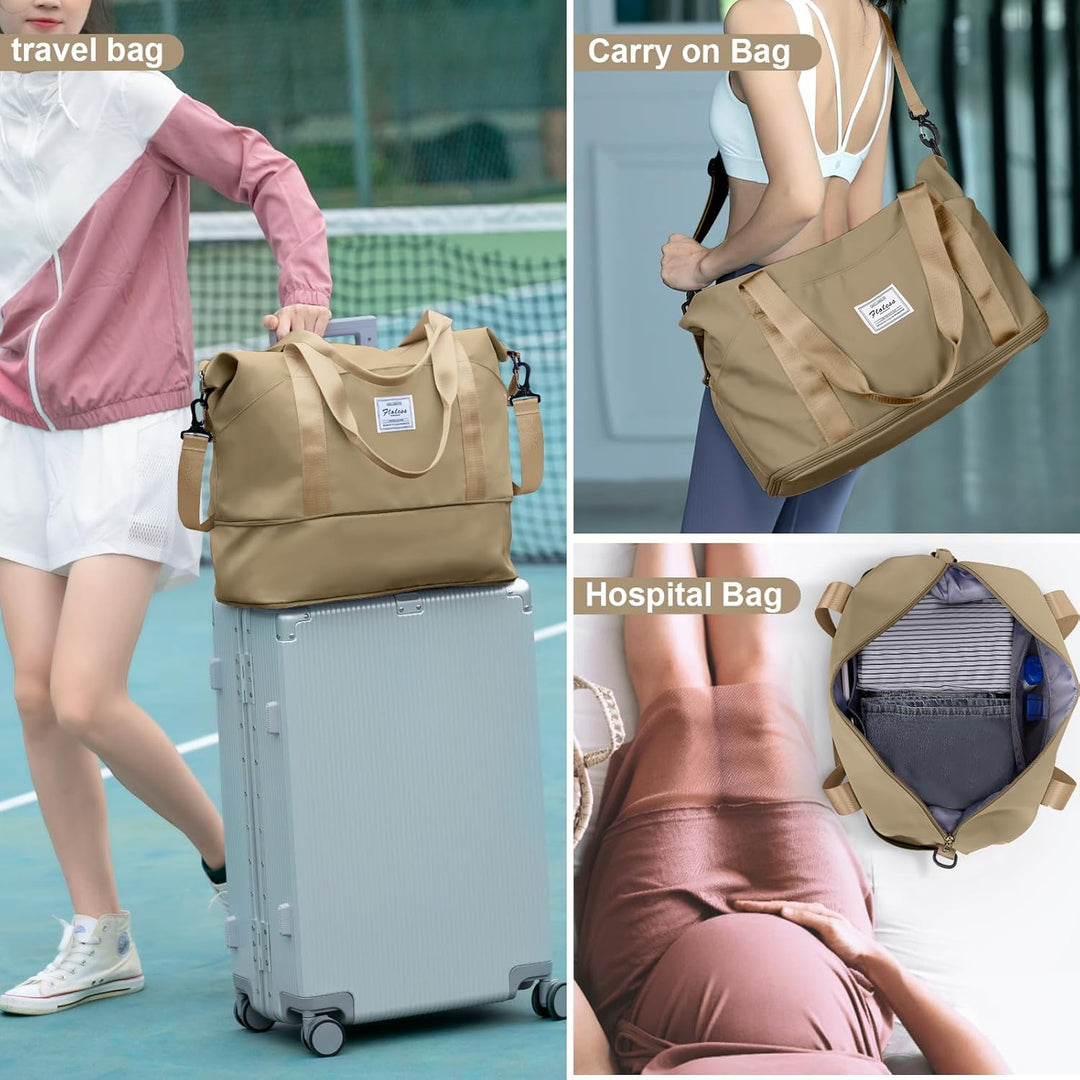 Reisetasche Damen Sporttasche 40x20x25 Ryanair Handgepäck Tasche Weekender Bag Schwimmtasche Wasserd