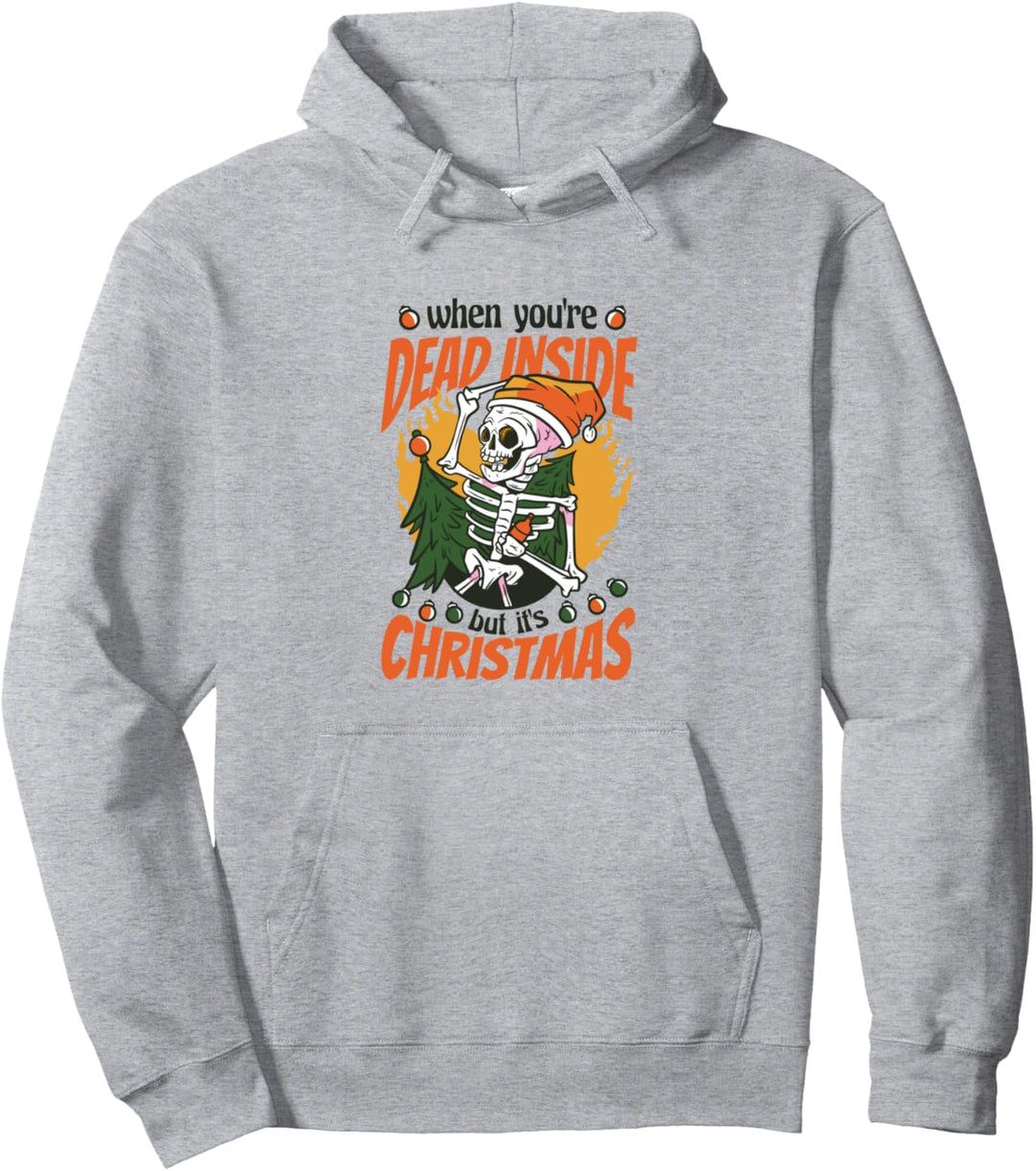 Skelett Weihnachten Lustig Pullover Hoodie