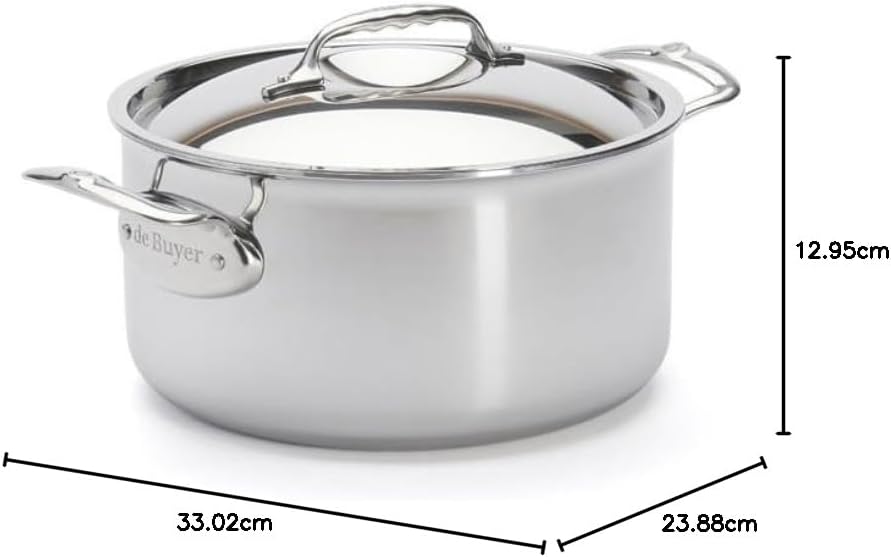 De Buyer - AFFINITY Edelstahltopf mit Edelstahldeckel - 24 cm - 3742.24