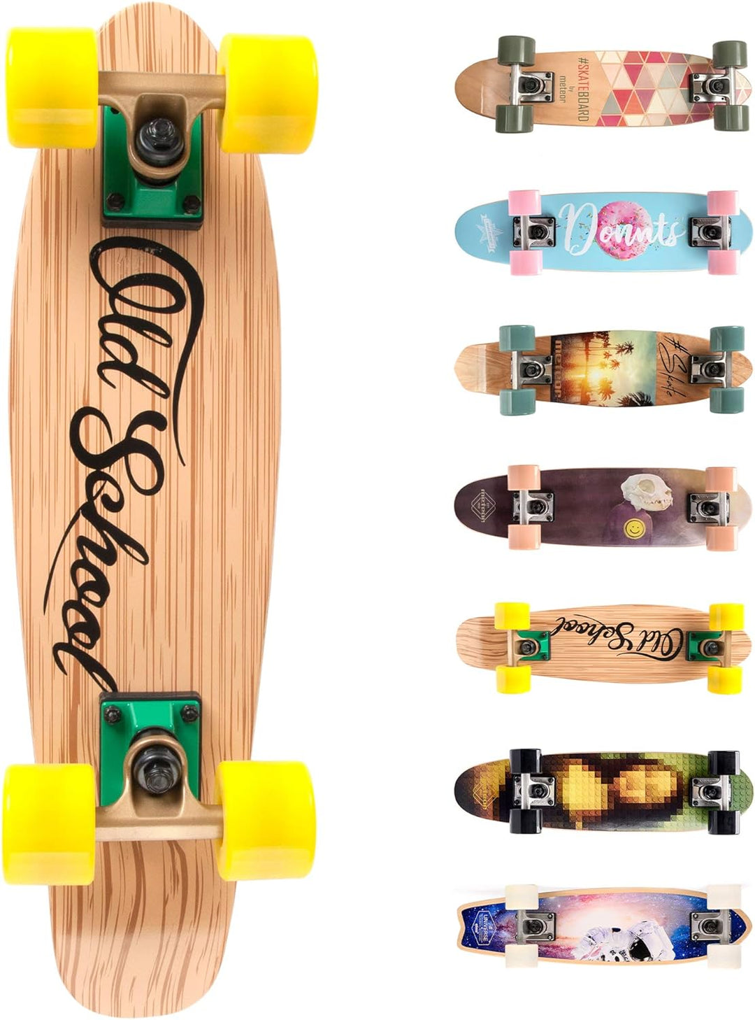 meteor Holz Skateboard Kinder - Mini Cruiser Kickboard - Skateboard mädchen Rollen Board - hohe Qual