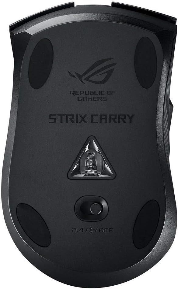 ASUS ROG Strix Carry kabellose optische Gaming-Maus (duale Drahtlos-Konnektivität über 2,4GHz RF ode