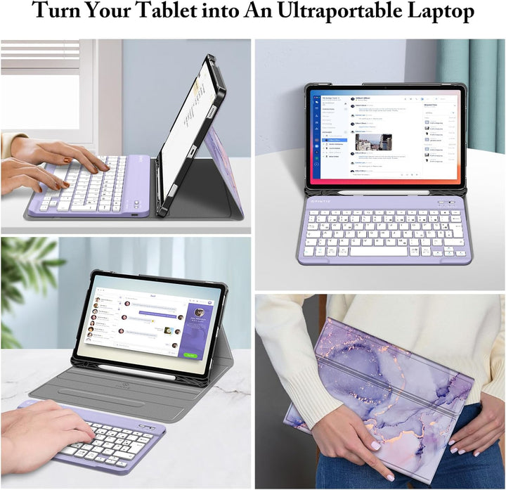 FINTIE Tastatur Hülle für Samsung Galaxy Tab S10 Lite/S10 FE/S9 FE 10.9" & S9 11" Tablet, Keyboard C