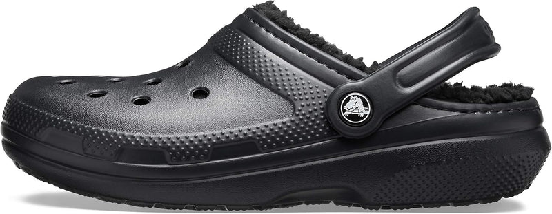 Crocs Unisex Classic Lined Clogs 33/34 EU Schwarz, 33/34 EU Schwarz