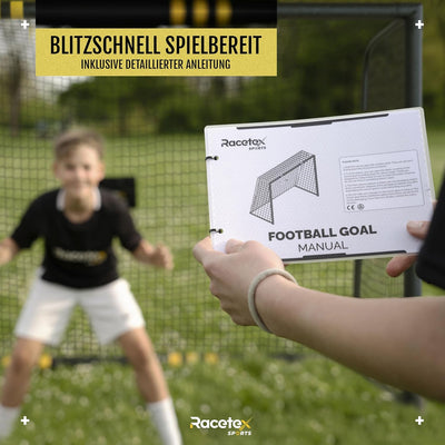 Racetex Fussballtore für Garten Kinder und Erwachsene mit [Anti-Rost Beschichtung] - Fussballtor Kin