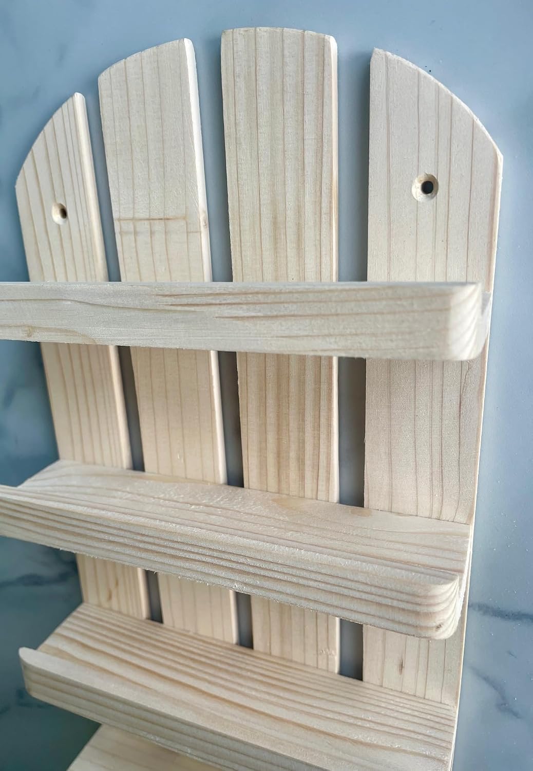 Holzregal mit 4 Ebenen, Naturholz