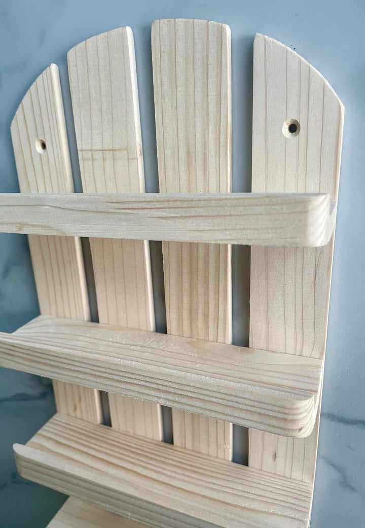 Holzregal mit 4 Ebenen, Naturholz