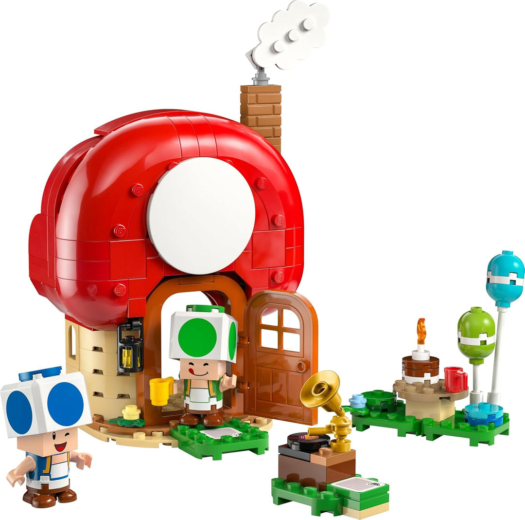 LEGO Super Mario Party bei Toads Haus - Interaktives Set mit 2 Figuren, Küche, Schlafzimmer & Pickni