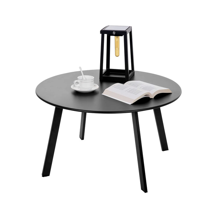 Beistelltisch Metall, Garten Beistelltisch Rund, Sofatisch Kaffeetisch & Couchtish mit Verstellbarer