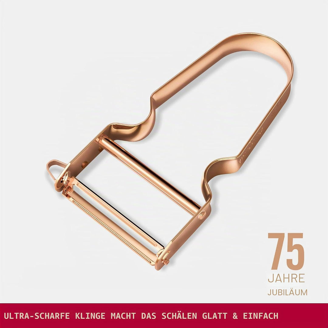 VICTORINOX REX Sparschäler 75 Jahre Special Edition 2022, Roségoldauflage, Logogravur, Roségold