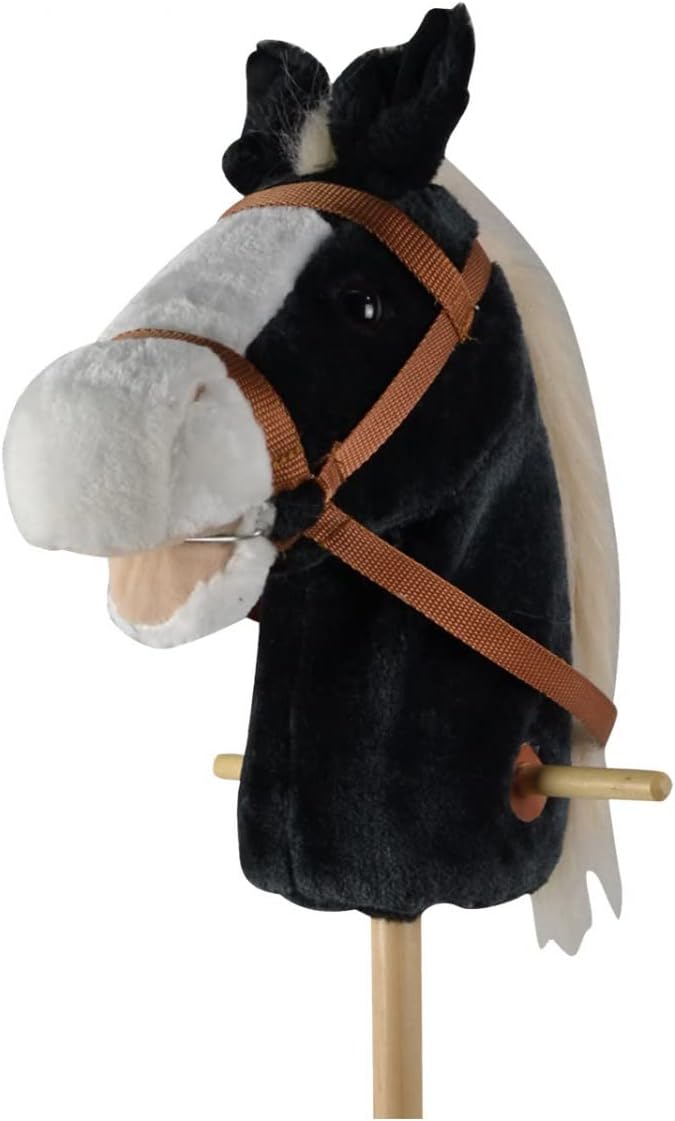 Tachan Animales Pferdekopf mit Stock Deluxe-Farbe schwarz-Höhe 90 cm (CPA Toy Group 727T00730), M