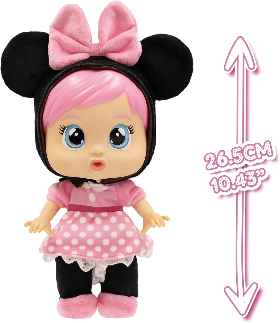 CRY Babies Disney Minnie Baby-Puppe Cry Babies Loving Care inspiriert von Minnie Mouse, inklusive 3