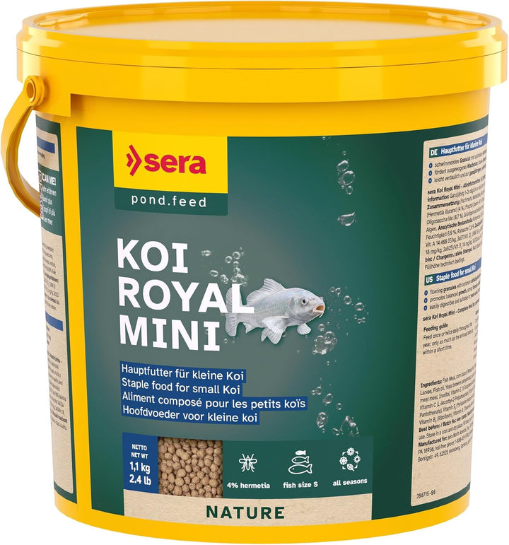 sera Koi Royal Nature Mini 3800 ml | Hauptfutter für Koi bis 12 cm | Omega-Fettsäuren & Mannan-Oligo