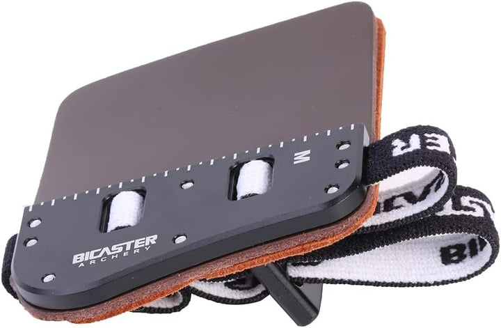 BICASTER SP3 Barebow Fingerlaschen aus Rindsleder und Aluminiumplatte L Rechtshänder, L Rechtshä