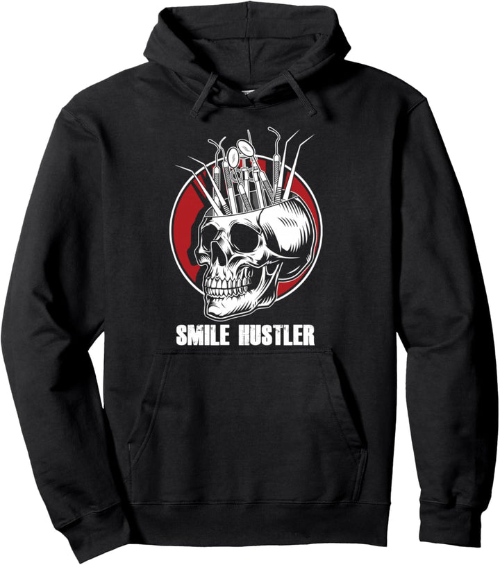 Lächeln Schädel Dentist Zahnärztin Dental Zahnarzthelferin Pullover Hoodie