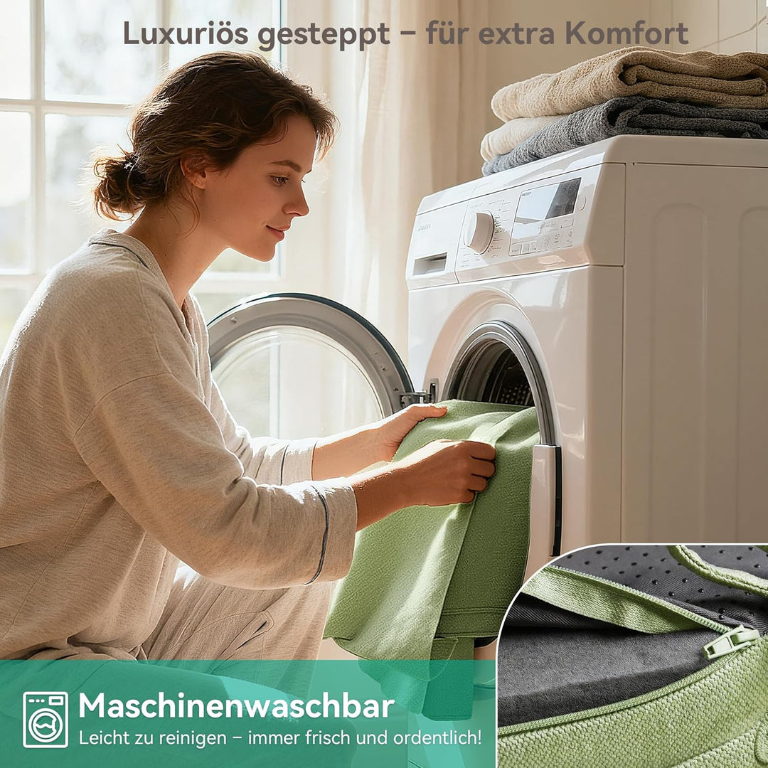 Codi Sitzkissen 40x40×8 cm 6er Set, Extra Dicke, Bequeme Stuhlkissen mit wasserabweisendem Bezug – W