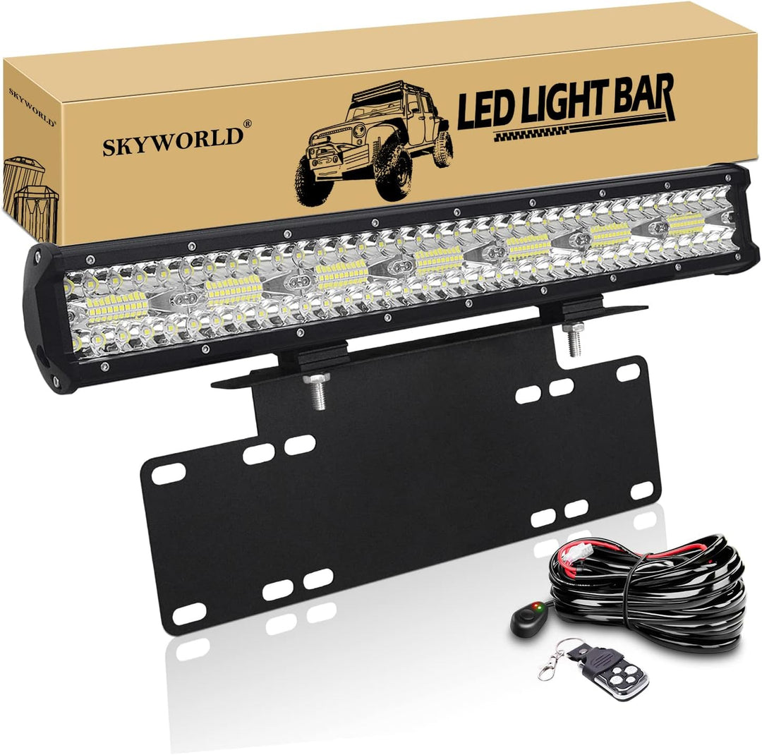 SKYWORLD 50.8cm Arbeitsscheinwerfer 420W LED-Lichtleiste, Zusatzscheinwerfer Offroad Scheinwerfer, k
