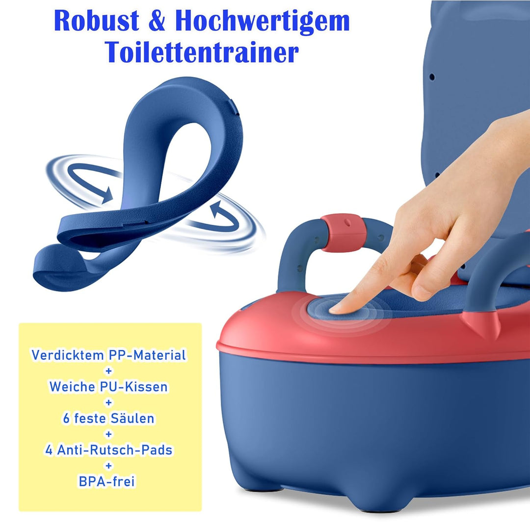 Froadp Baby Töpfchen ab 0-6 Jahren, Kinder Töpfchen Trainer mit PU Toilettensitze & Ausziehbares Nac