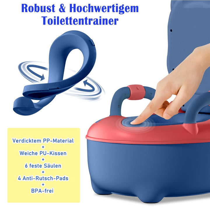 Froadp Baby Töpfchen ab 0-6 Jahren, Kinder Töpfchen Trainer mit PU Toilettensitze & Ausziehbares Nac
