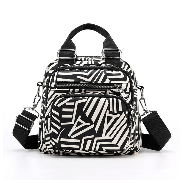 PORRASSO Damen Umhängetasche Kleiner Rucksack Casual Schultertasche Multi Tasche Nylon Handtasche Ru