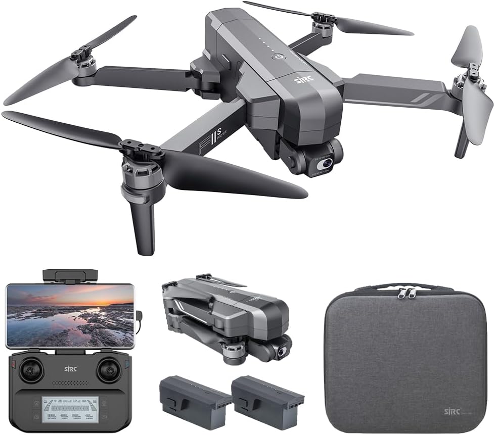 X-Verse SJRC F11S 4K PRO+ Drohne mit Kameras 4K HD EIS, 6KM Kontrollabstand, 2 Achsen Gimbal, Profes