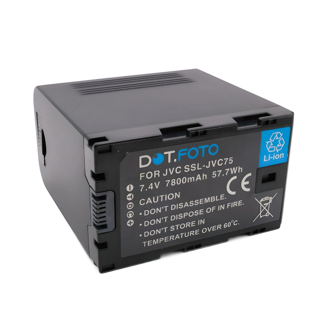 Dot.Foto SSL-JVC75 Premium 7.4v / 7800mAh Akku für JVC GY-HMQ10, GY-HM200, GY-HM600, GY-HM650, GY-LS
