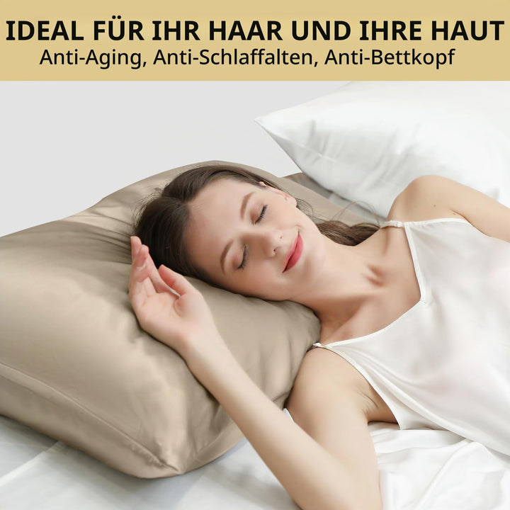 ZIMASILK Kissenbezug aus 100% Seide für Haare und Haut. Doppelseitige 19 Momme Reine Maulbeerseide K