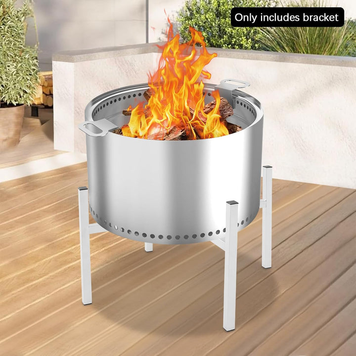 Feuerstelle Ständer, Edelstahl Feuerstellenständer für Outdoor-Kocher - Höhenverstellbar, Rostfrei (