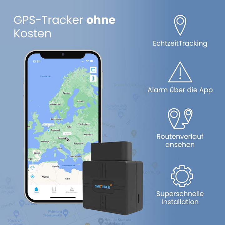 OBD+ Tracker – Plug & Play – Lifetime gratis Tracking!, OBD