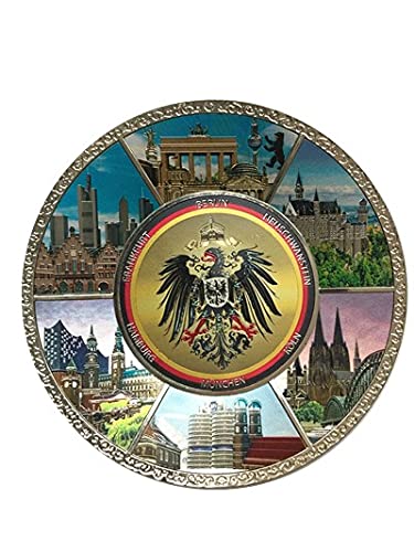 Germany Metall Souvenir Teller mit Ständer (Metall, 15cm) (15cm), 15cm