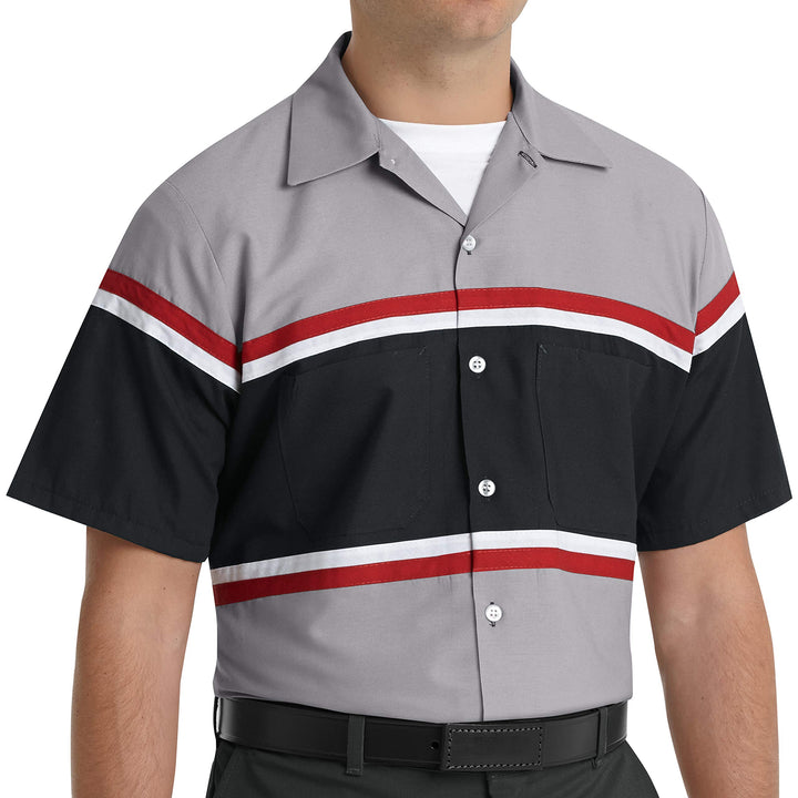 Red Kap Herren Men's Industrial Work Shirt, Regular Fit, Short Sleeve Button-Down-Arbeitshemd (1er P