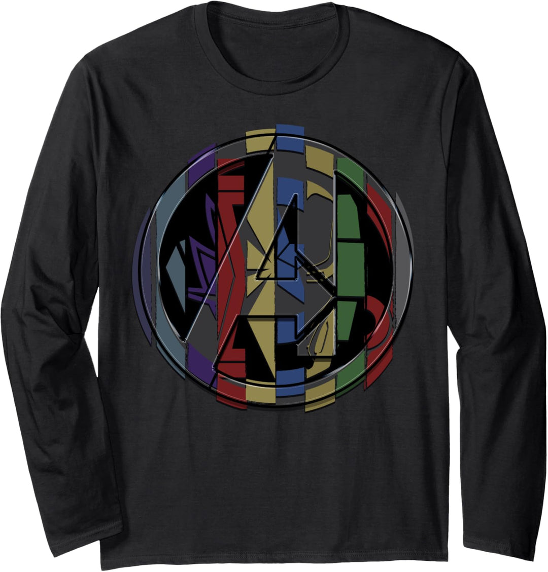 Marvel Avengers: Endgame Logo Badge Mashup Langarmshirt