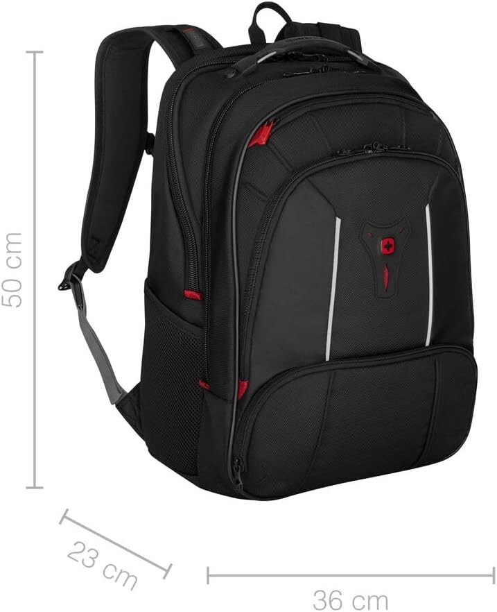 WENGER Carbon Pro Rucksack mit Tablet-Fach, Notebook bis 17 Zoll, Hülle 15.6 Zoll, Tablet bis 10 Zol