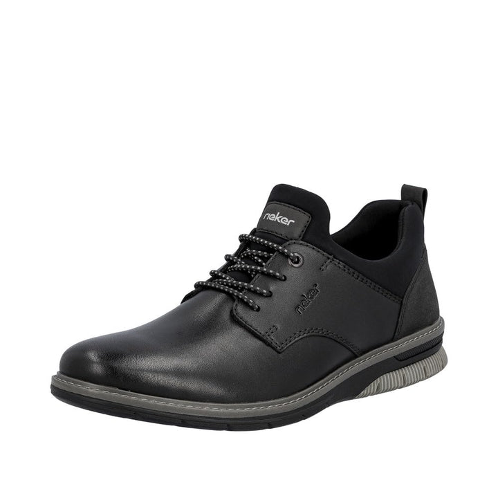 Rieker Herren 14454 Slipper 46 EU Weit Schwarz, 46 EU Weit Schwarz