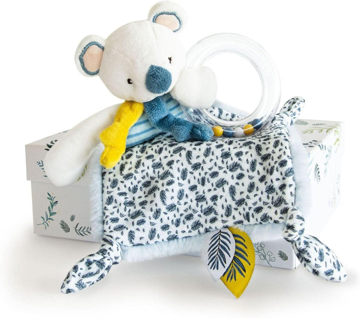 Doudou et Compagnie ET COMPAGNOE YOCA LE Koala Babydeckenrassel, DC3666, Weiss, 22 Schmusetuch mit R