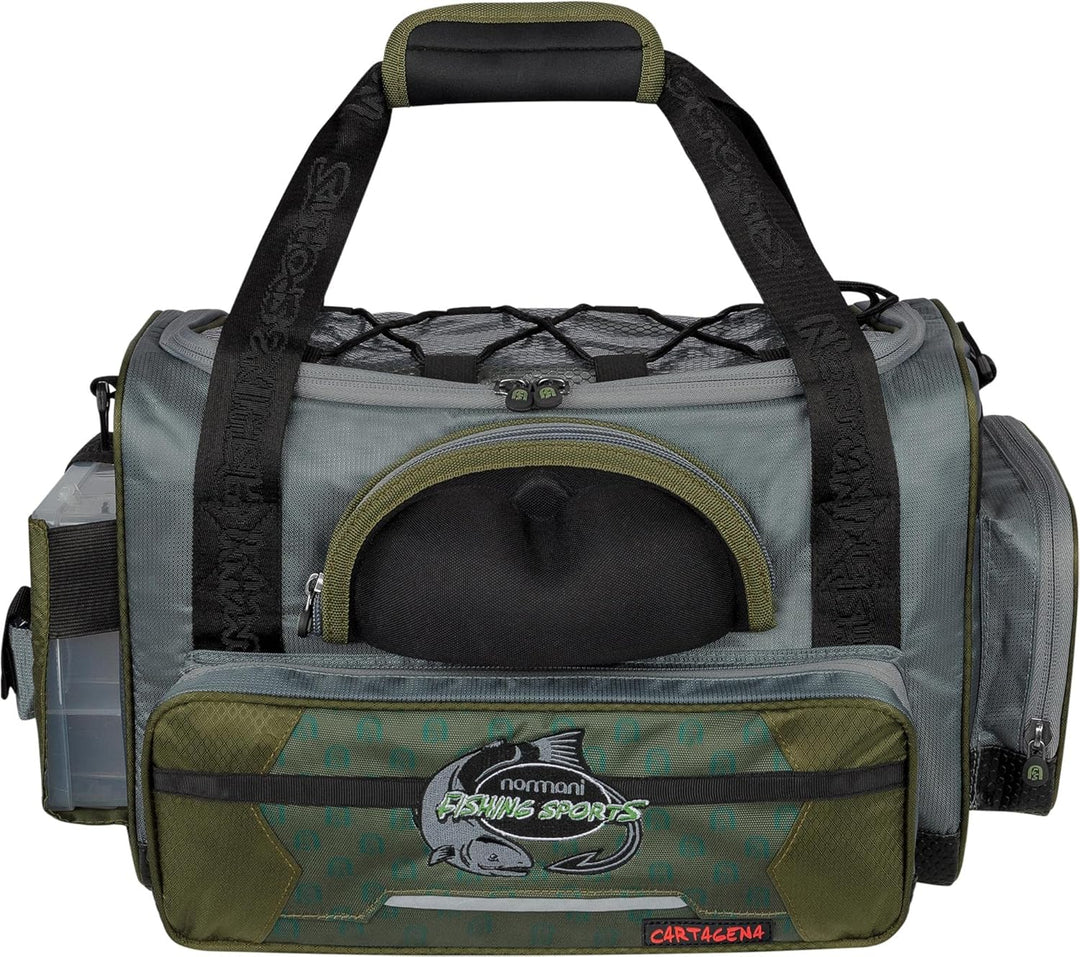 normani XXL Angeltasche mit 5 Köderboxen wasserdichte Angelbox Allzwecktasche Karpfentasche Tackle B