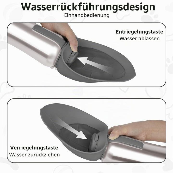 Tragbare Hunde Trinkflasche, 700 ML Isolierte Edelstahl Trinkflasche Für Hunde, Auslaufsichere Haust