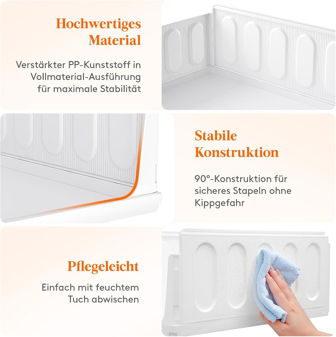 Lifewit 5 Pack Stapelbar Kleiderschrank Organizer, Ausziehbar Schrank, Stapelbar Aufbewahrungsbox fü