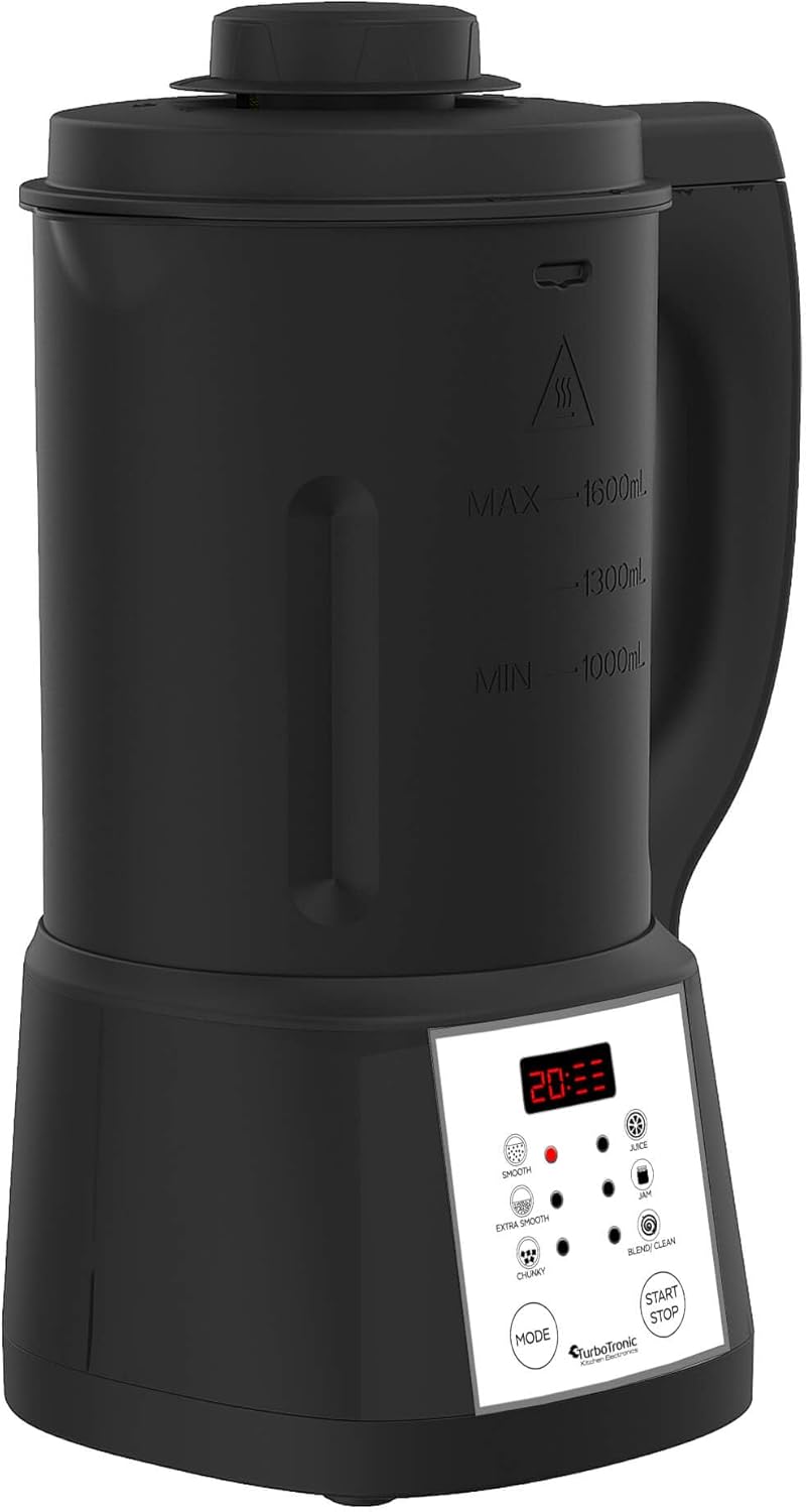 TurboTronic Suppenkocher Suppenbereiter 1,6L, 1000 W, 6 Programme, Suppenautomat, Multikocher, Smoot