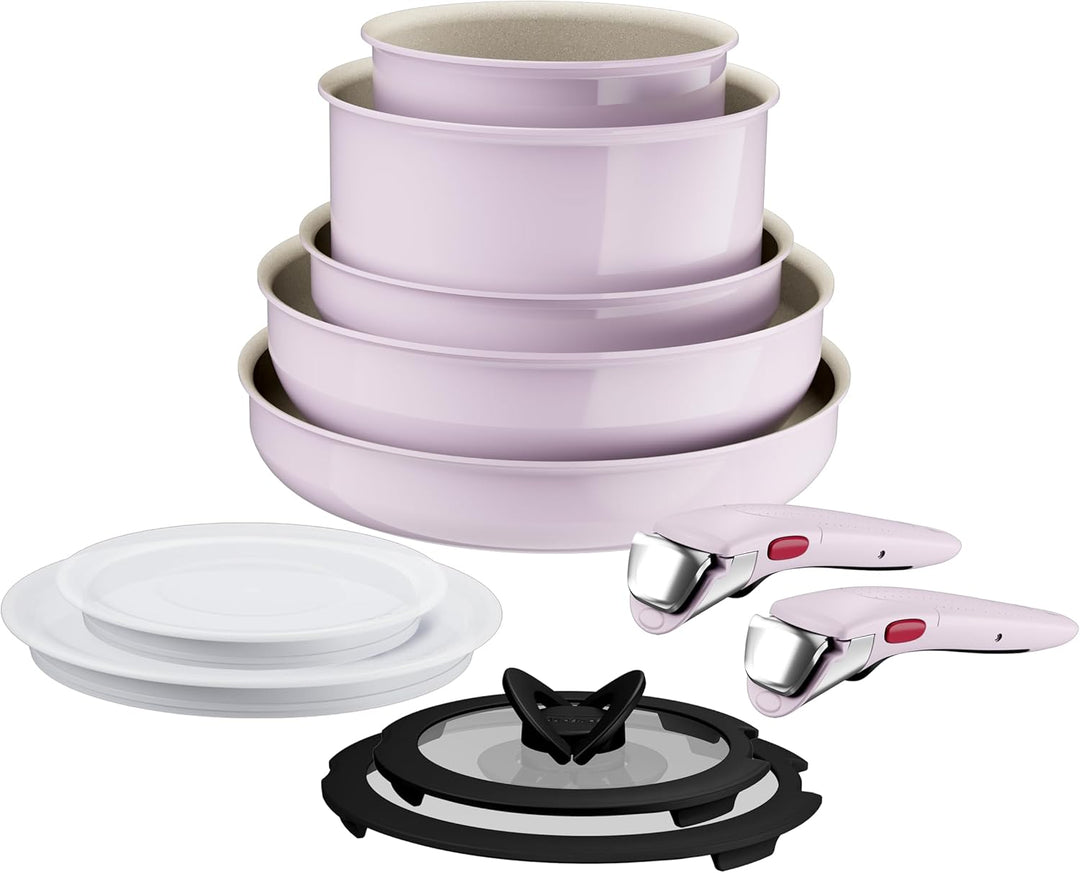 Tefal Ingenio Serenity Kochgeschirr, 11-teilig, Komplett-Edition, Antihaftbeschichtung, Induktion, s