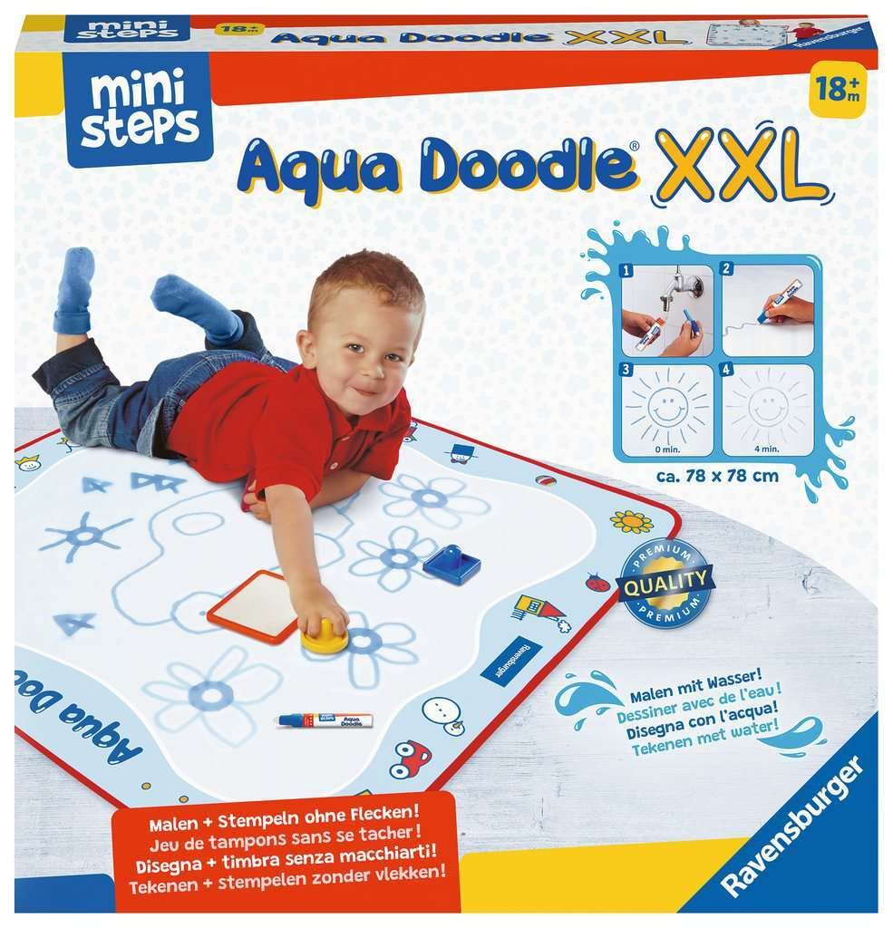 Ravensburger ministeps 4180 Aqua Doodle XXL, Grosse Malmatte für fleckenfreies erstes Malen mit Wass