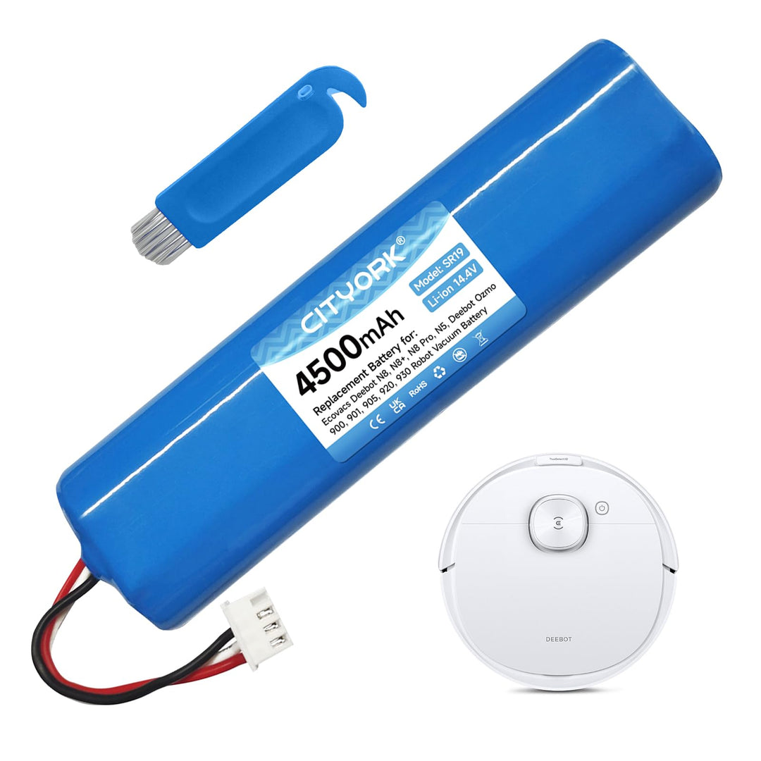 CITYORK 4500mAh 14,4 V Li-ion Ersatz Akku für Ecovacs Deebot N8, N8+, N8 Pro, N8 Pro+, N5 Home, Akku