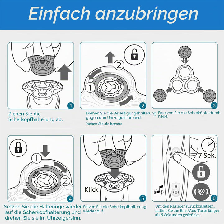 SH50/52 Ersatzrasierkopf Kompatibel mit Philips Norelo Series 5000 Scherköpfe,für Norelco SH50 Serie