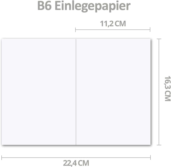 100x faltbares Einlege-Papier für B6 Doppelkarten - transparent-weiss - 163 x 224 mm (112 x 163 mm g